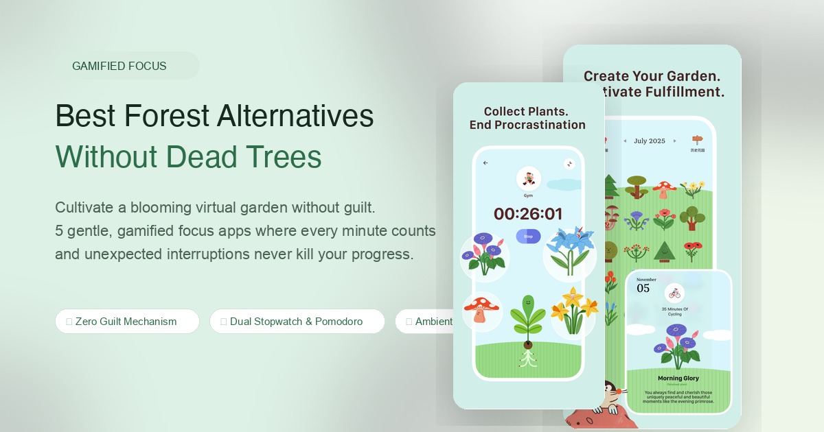 Best Forest App Alternatives for People Who Hate Dead Trees