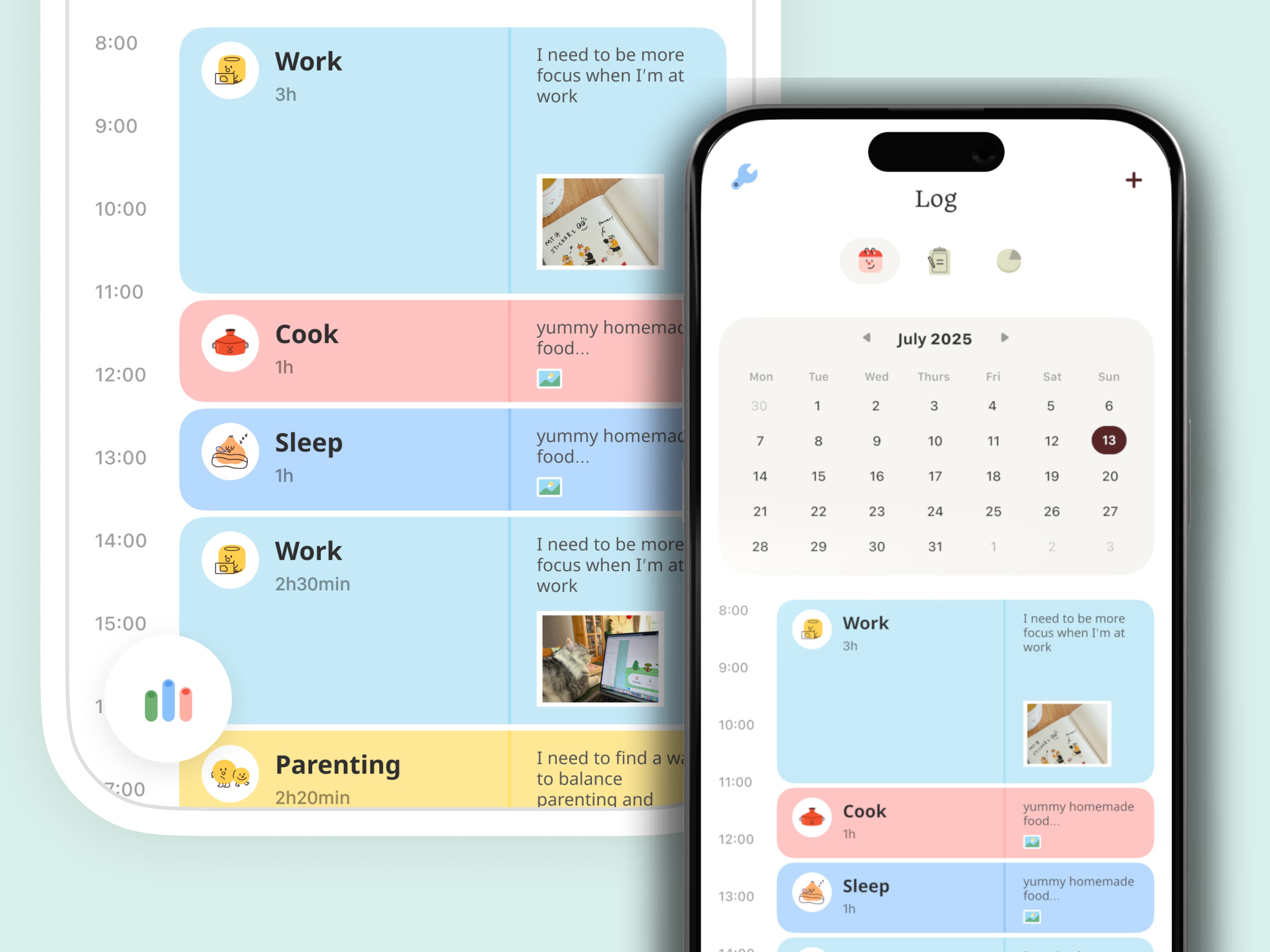 TimeGrow App habit insights and calendar integration