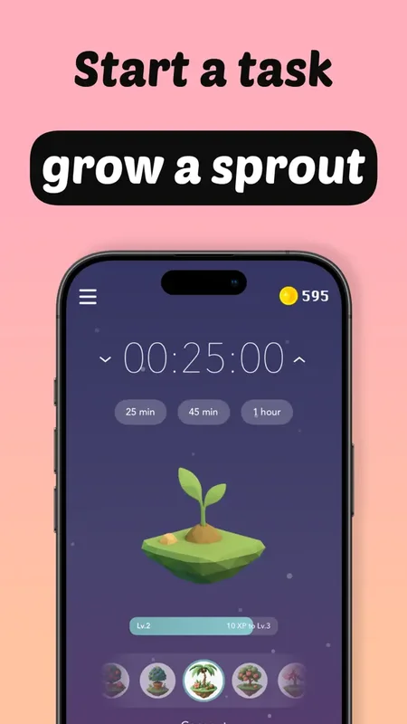Plantie virtual garden with collected plant species