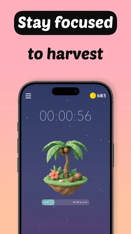 Plantie daily streak and focus statistics