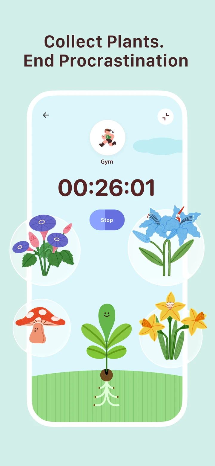 TimeGrow Flowtime Count-Up Timer - Track deep work without artificial interruptions