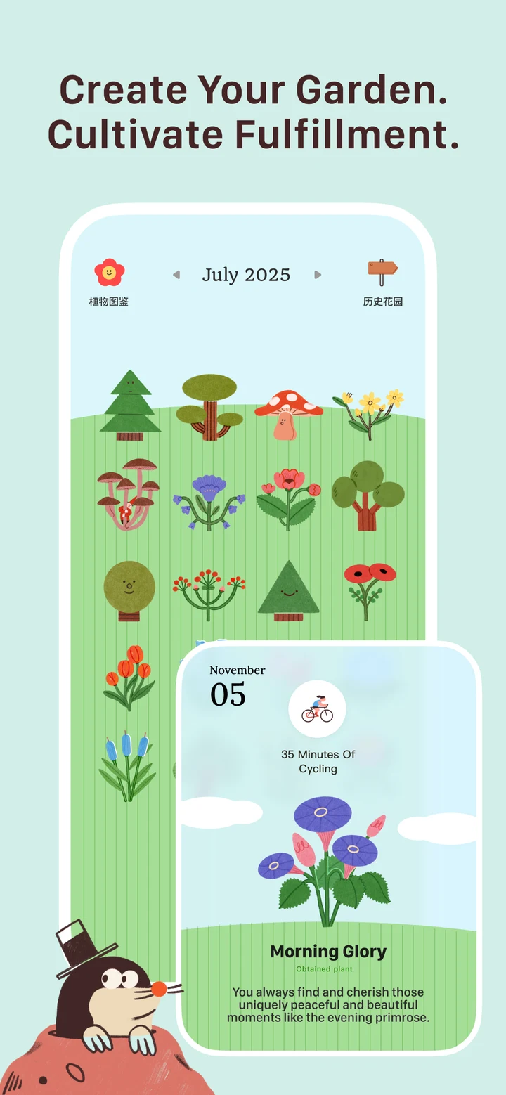 TimeGrow Daily Garden Plot - Visual rewards for your focused sessions